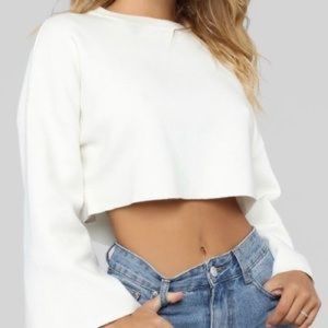Fashion Nova Love Lies White Sweater